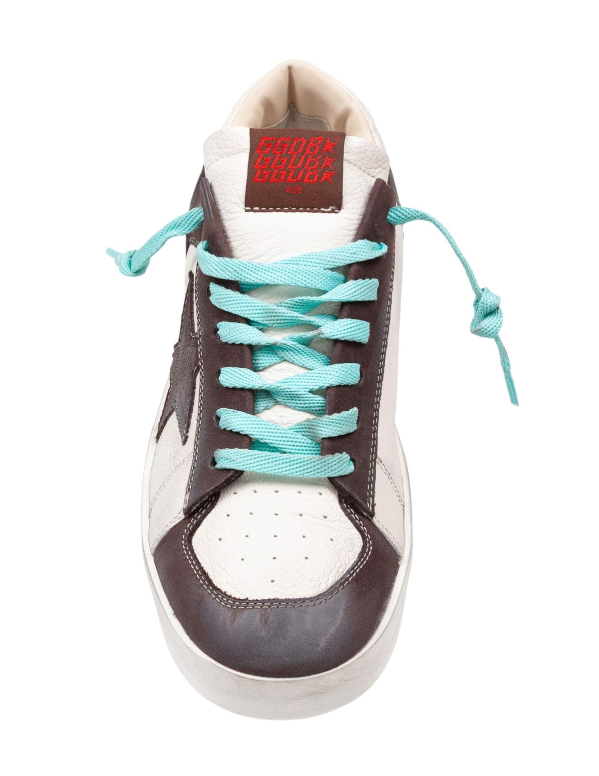 Golden Goose Sneakers Stardan In Leather Color White And Brown