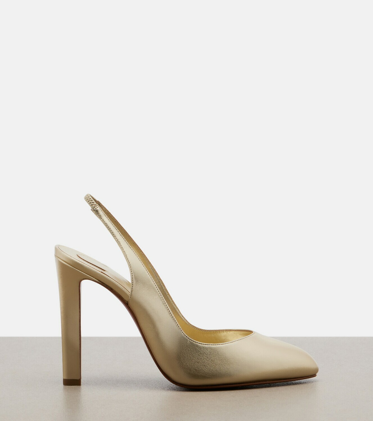 Christian Louboutin Fannylove metallic leather slingback pumps