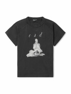 Enfants Riches Déprimés - Cropped Printed Cotton-Jersey T-Shirt - Black