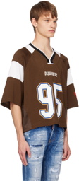 Dsquared2 Brown Cropped Football T-Shirt