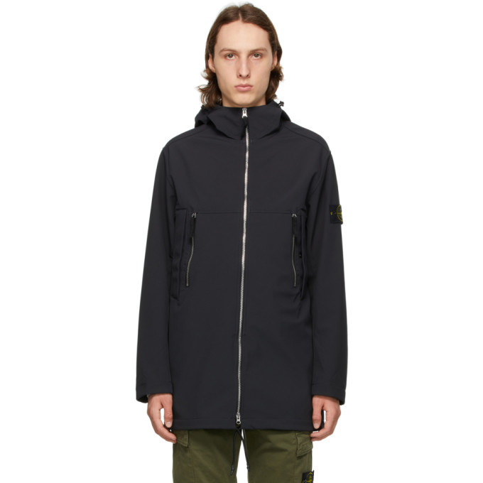 Photo: Stone Island Navy e.dye Soft Shell-R Light Coat