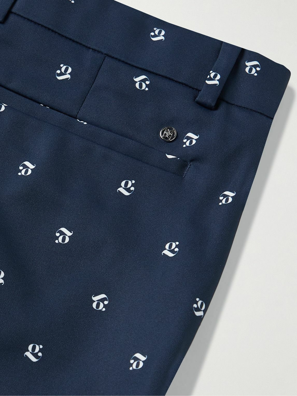 G/FORE - Slim-Fit Logo-Print Shell Golf Shorts - Blue G/FORE