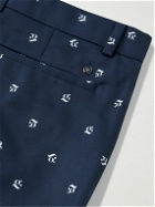 G/FORE - Slim-Fit Logo-Print Shell Golf Shorts - Blue