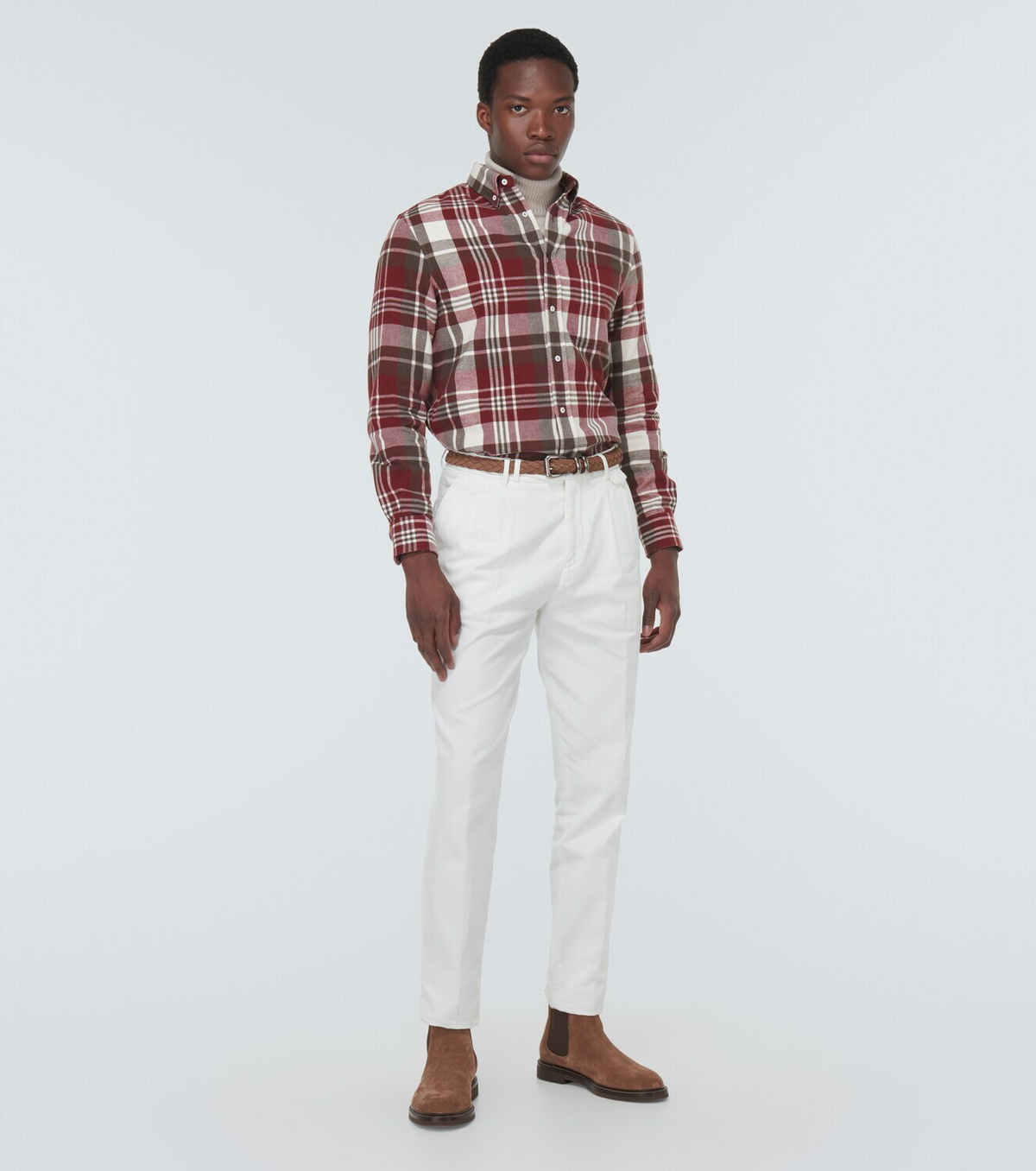 Brunello Cucinelli Madras flannel checked shirt