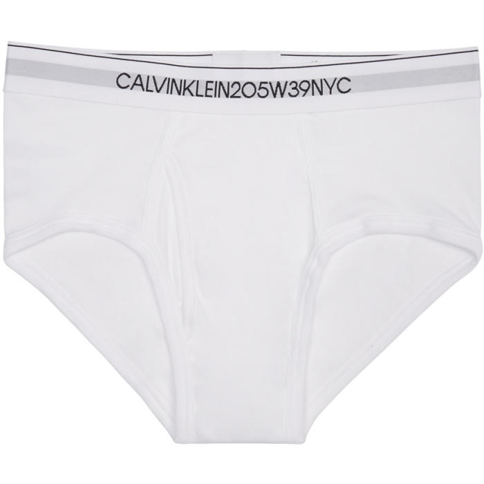 Photo: Calvin Klein 205W39NYC White Logo Briefs 
