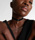 Mateo 14kt gold (585/1000) choker with sapphires and diamonds