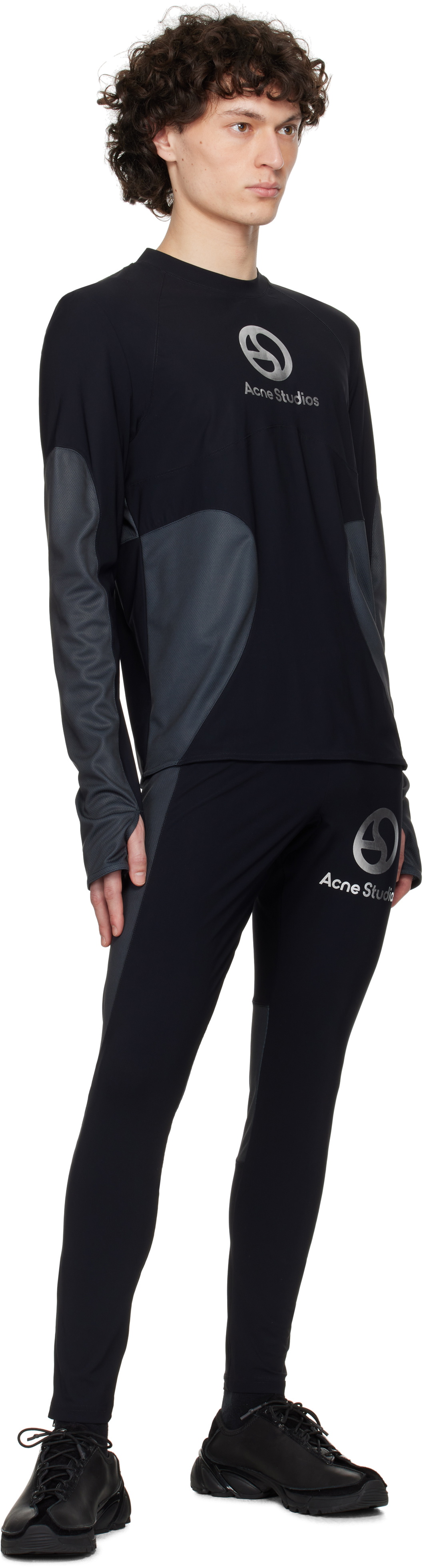 Acne Studios Black Logo Leggings
