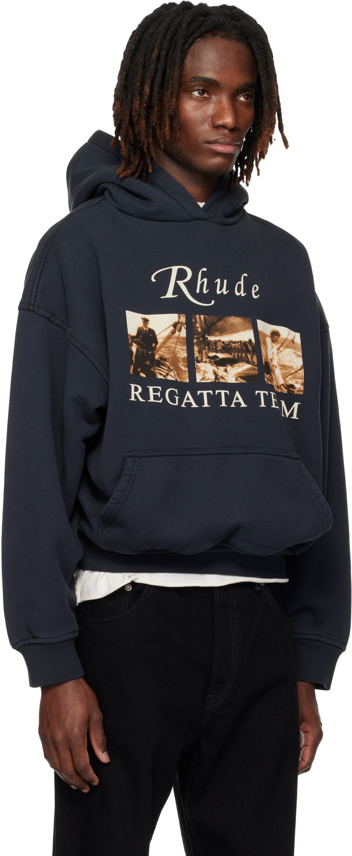 Rhude Black 'USVI Regatta Tour' Hoodie