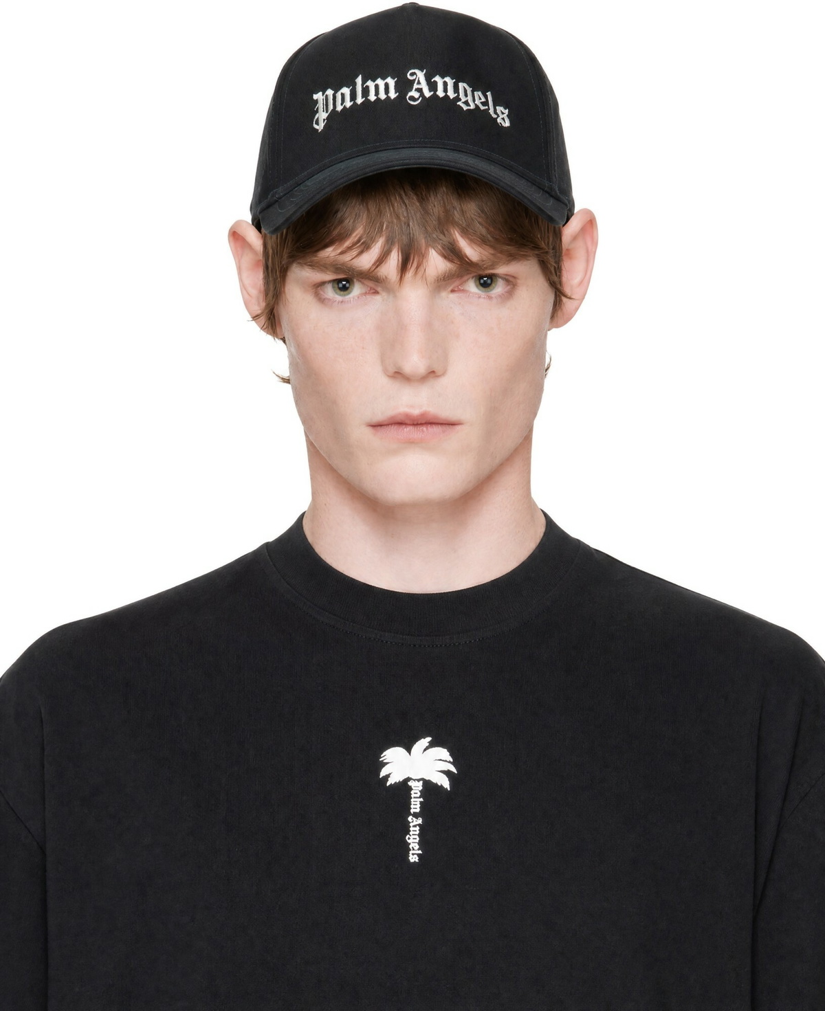 Palm Angels Black Classic Logo Cap