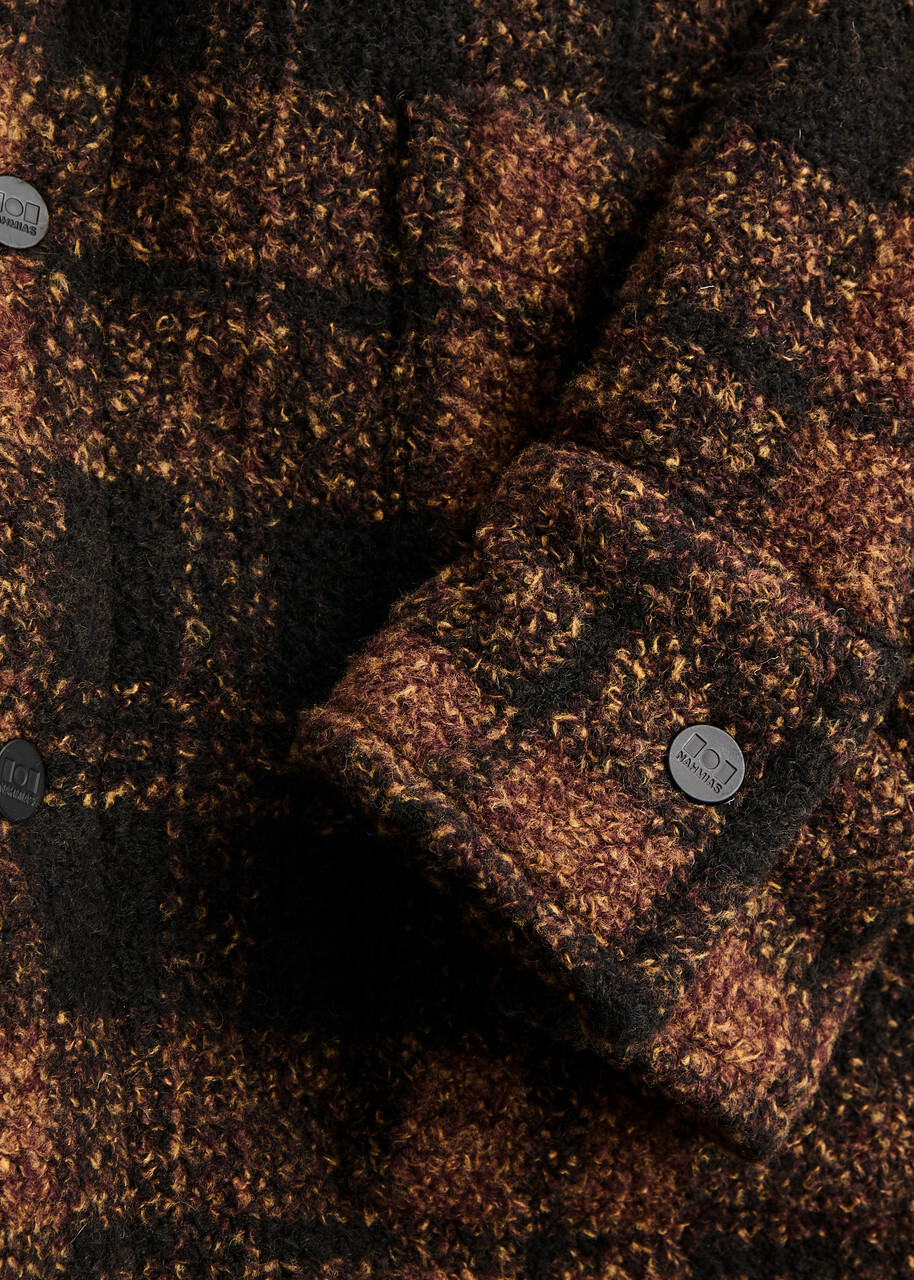 Nahmias Checked Bouclé Jacket Brown