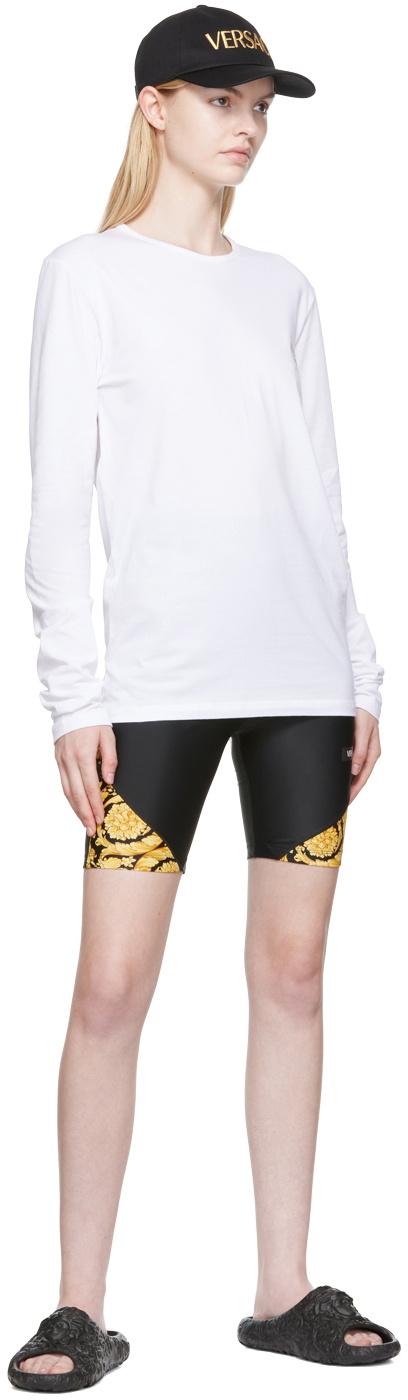 Versace Underwear Black Barocco Bike Shorts