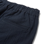 Folk - Navy Tapered Linen and Cotton-Blend Trousers - Navy