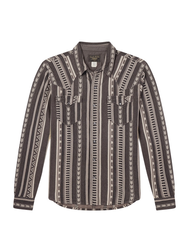 Photo: RRL - Cotton-Jacquard Overshirt - Brown