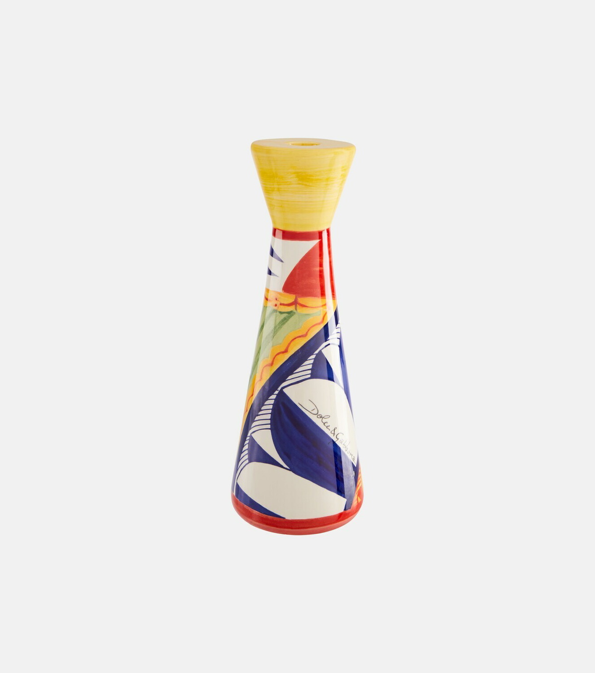 Dolce&Gabbana Casa Carretto Medium ceramic candle holder