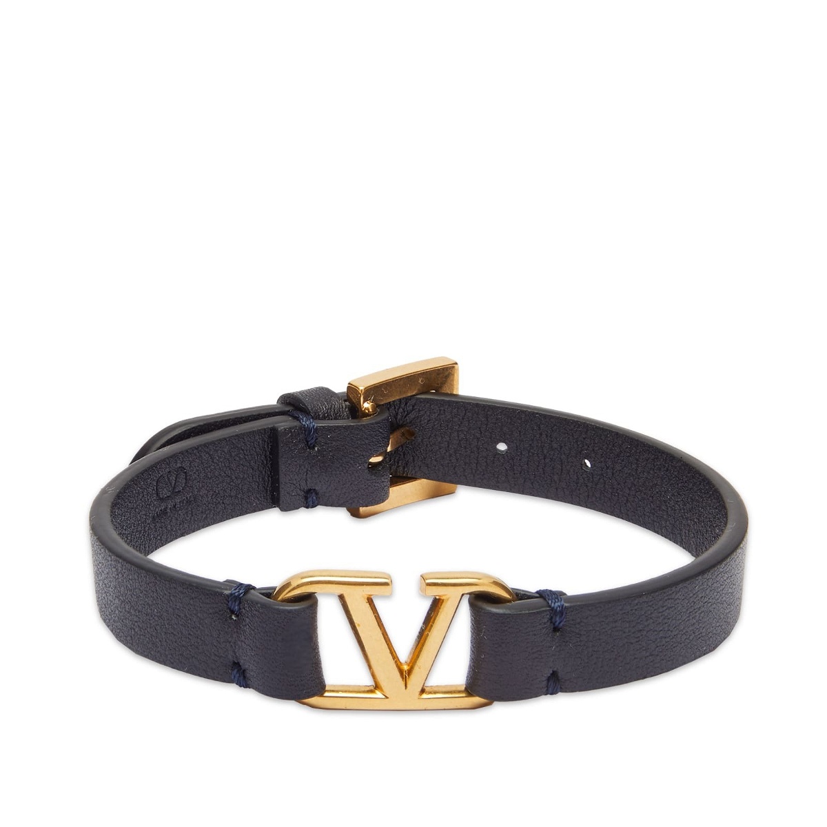 Photo: Valentino Men's V Logo Bracelet in Deep Navy