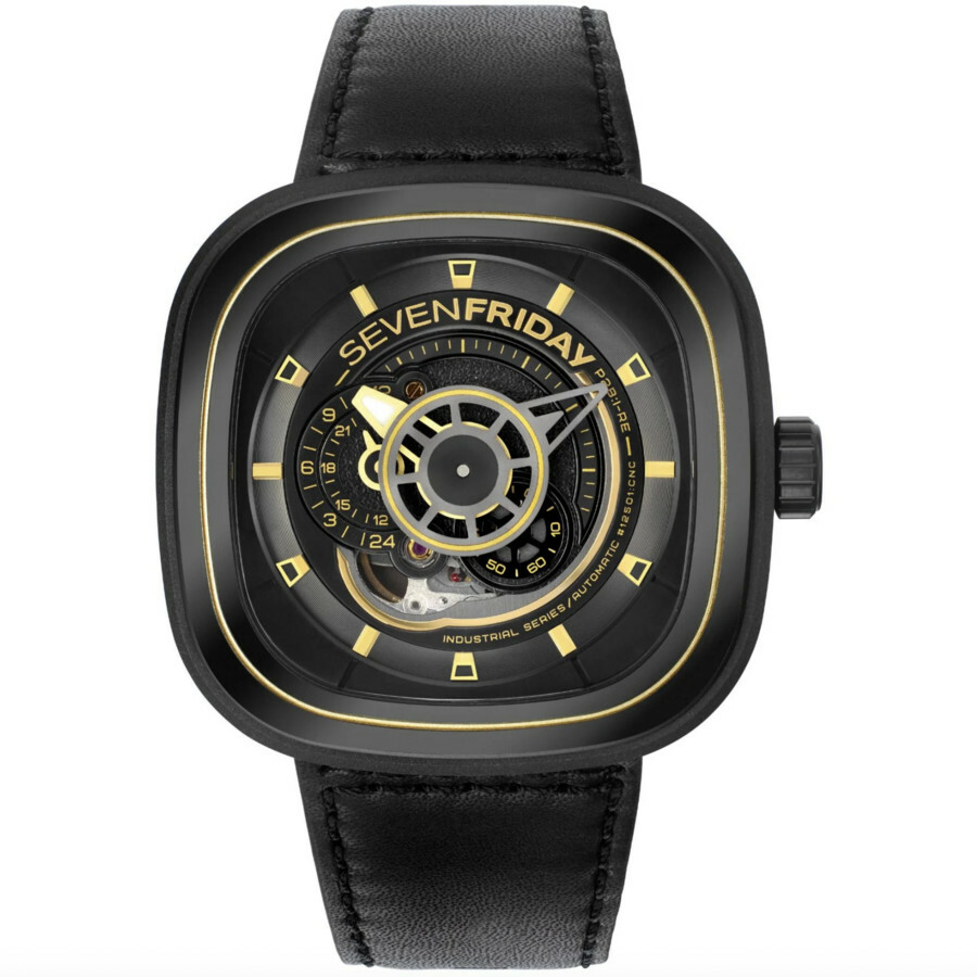 Sevenfriday P2B/02 Automatic Day-Night Black Dial Mens Watch SF-P2B/02
