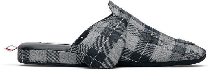 Photo: Thom Browne Gray & Navy Hector Slippers