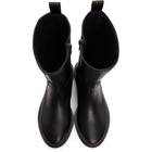 Ann Demeulemeester Black Leather Zip-Up Boots