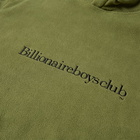 Billionaire Boys Club Men's Serif Logo Fleece Popover Hoody in Dark Green