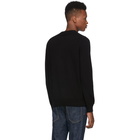 Dolce and Gabbana Black Cashmere DG Crown Sweater