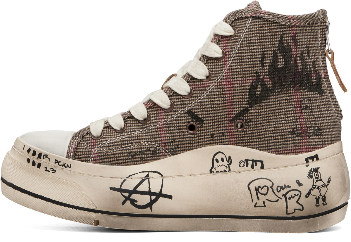 R13 Khaki Kurt High Top Sneakers