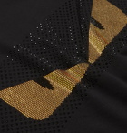Fendi - Peekaboo Crystal-Embellished Cotton-Jersey T-Shirt - Black