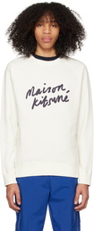 Maison Kitsuné Off-White Handwriting Clean Sweatshirt