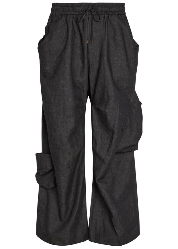 Photo: Vivienne Westwood Achilles Draped Wide-leg Cotton-blend Cargo Trousers Navy