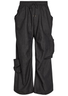 Vivienne Westwood Achilles Draped Wide-leg Cotton-blend Cargo Trousers Navy