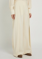 Emporio Armani Pleated Wide-leg Trousers Cream