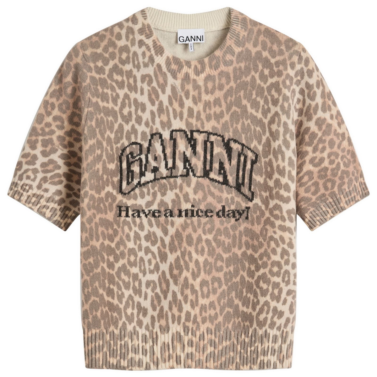 GANNI White Fun Bunny T-Shirt GANNI
