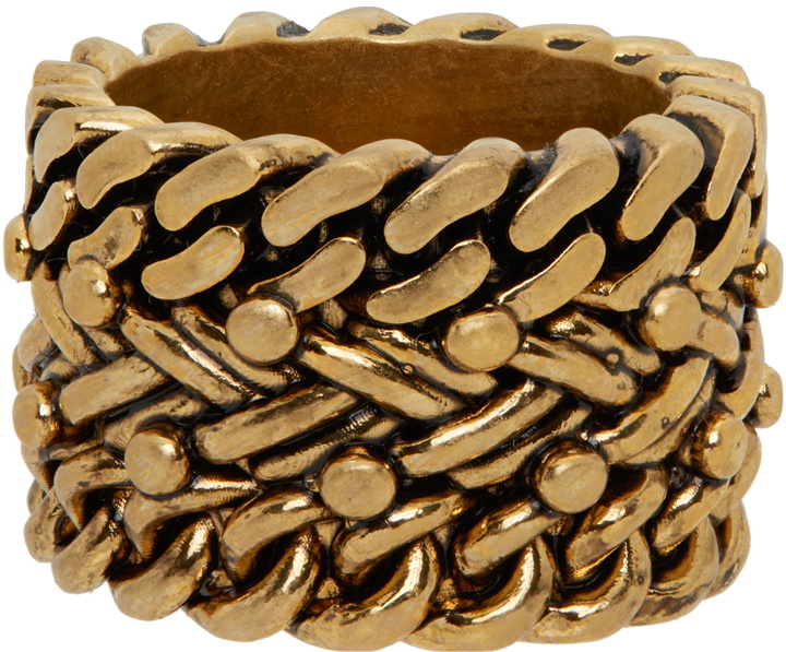 Photo: Dsquared2 Gold Ba'N Rope Ring