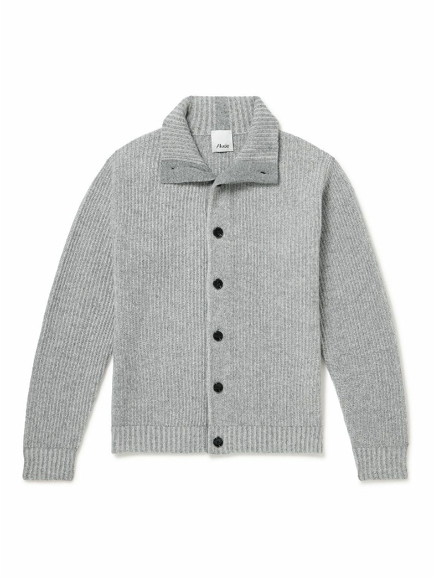 Photo: Allude - Ribbed Cashmere Cardigan - Gray