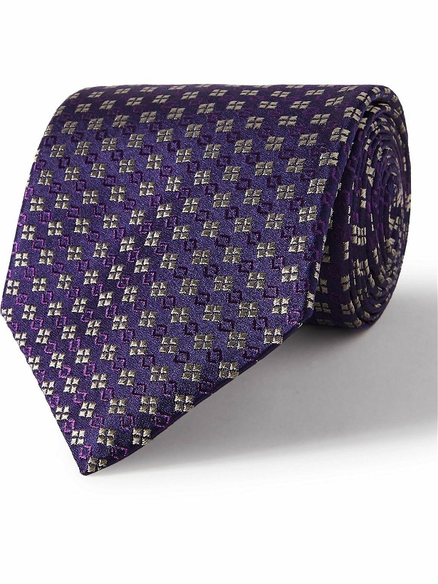 Photo: Charvet - Mini Geo 8.5cm Silk-Jacquard Tie