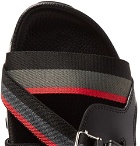 Fendi - Leather-Trimmed Webbing Sandals - Black