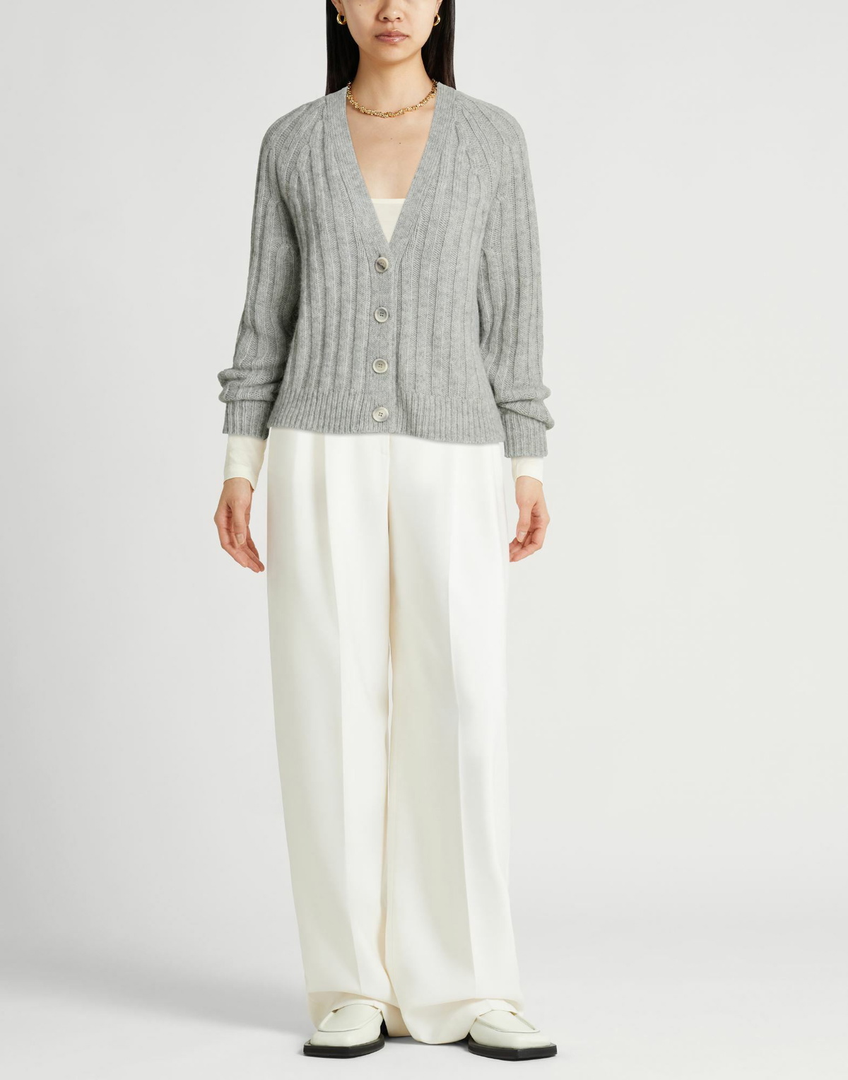 Peserico Womens Cardigan in Grey