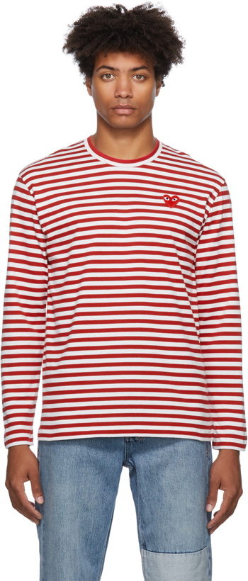 Photo: COMME des GARÇONS PLAY Striped Long Sleeve T-Shirt