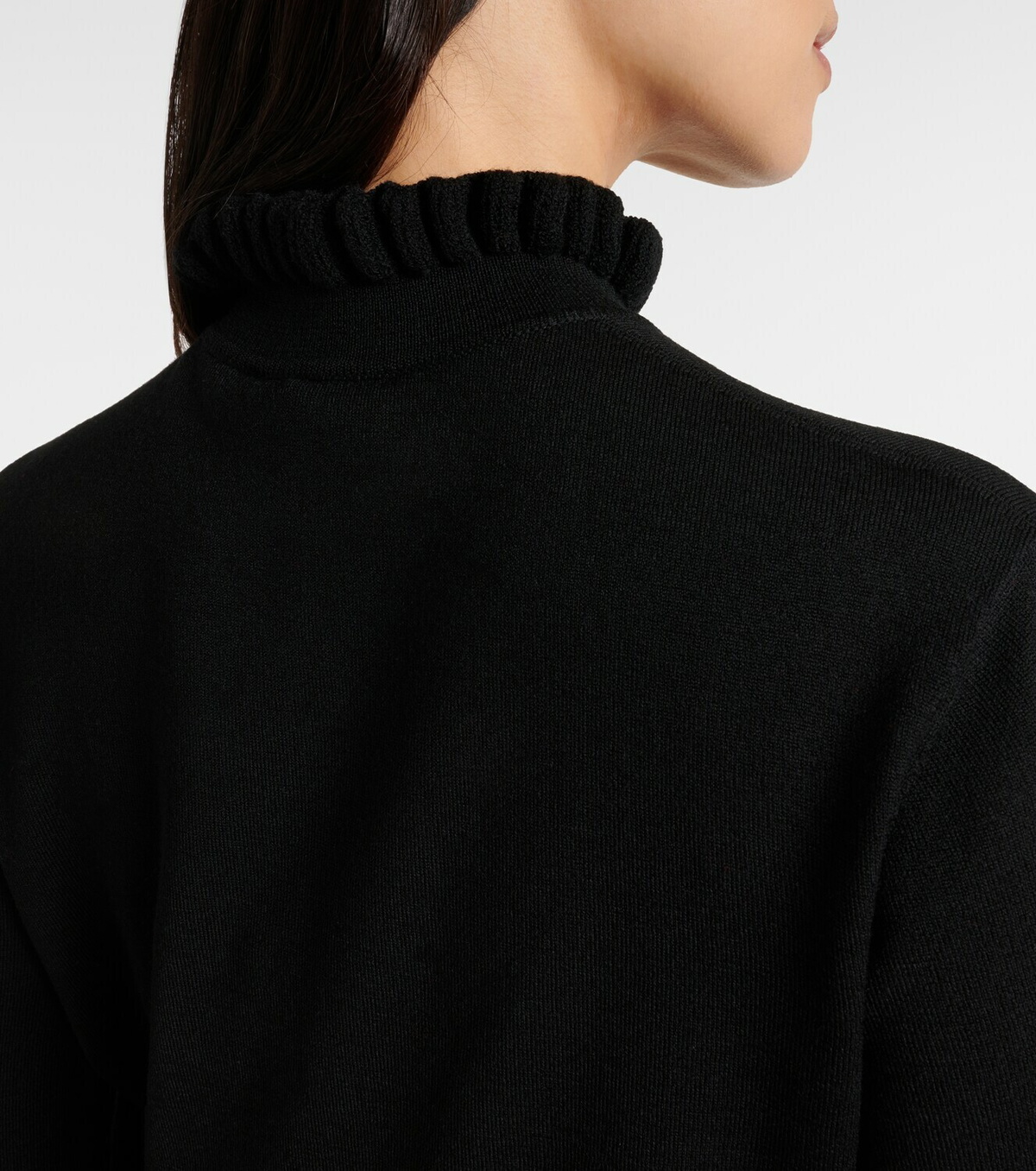 McQueen Scalloped wool-blend sweater