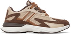 Lanvin Beige & Brown JLA Mesh Sneakers