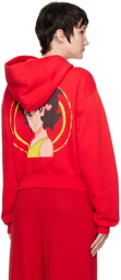 JW Anderson Red Graphic Hoodie