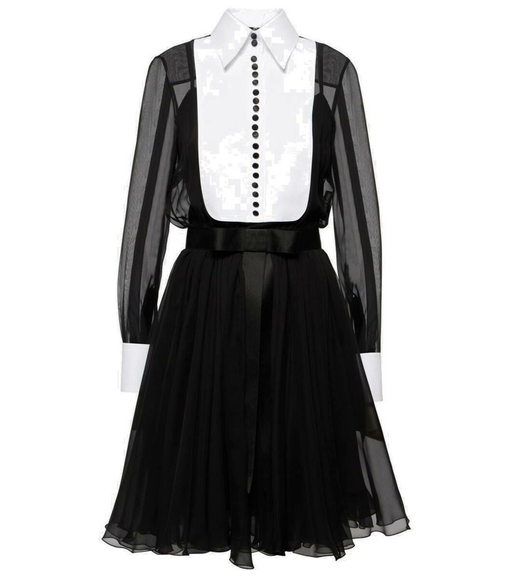 Photo: Dolce&Gabbana Silk and cotton-blend midi dress