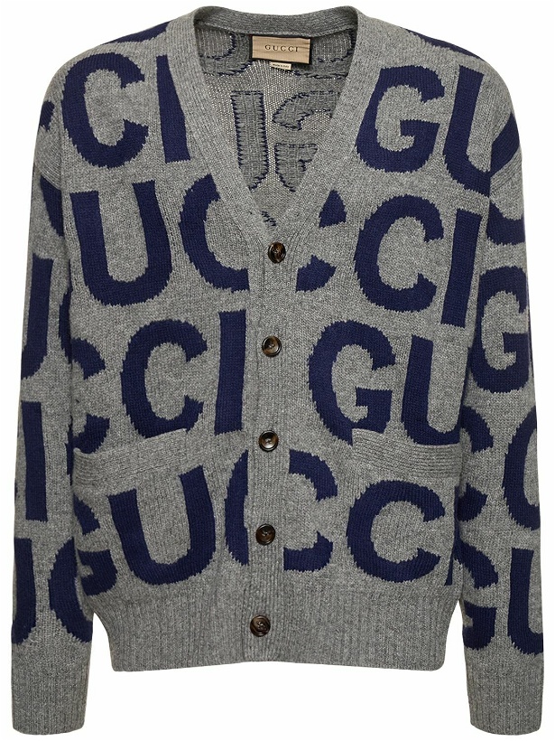 Photo: GUCCI - Gg Logo Soft Wool Cardigan