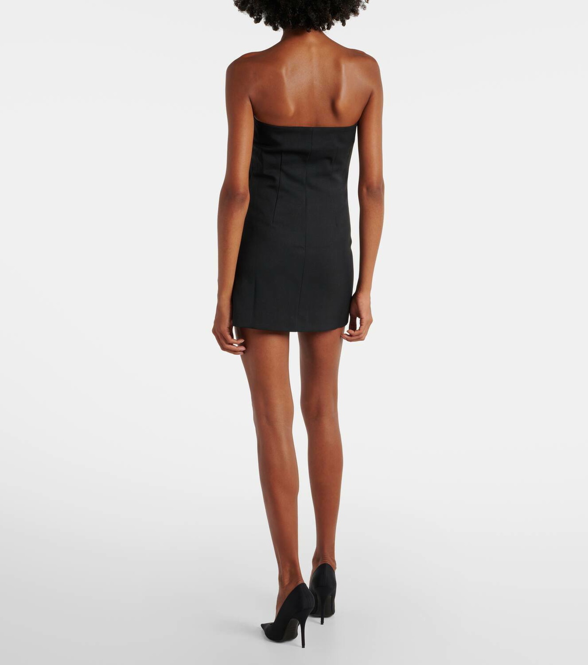 Entire Studios Chute strapless satin minidress