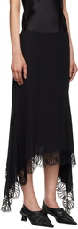 Stella McCartney Black Asymmetric Midi Skirt