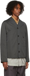 Lemaire Grey Reversible V-Neck Liner Jacket