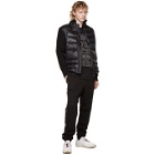 Moncler Grenoble Black Down Padded Cardigan Jacket