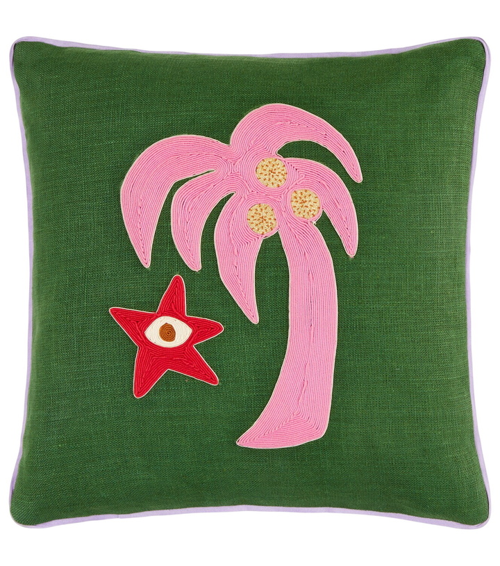 Photo: Jonathan Adler Playa Palm Tree linen cushion