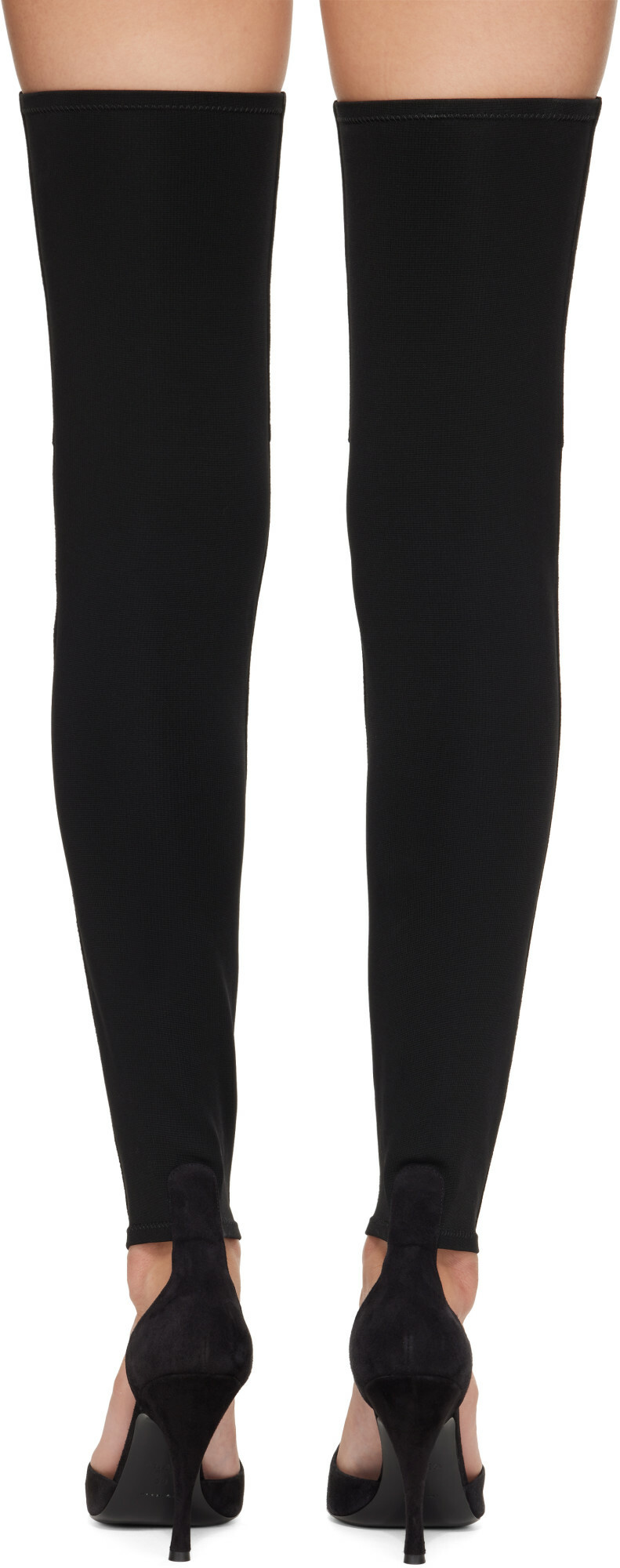 ALAÏA Black Cut Out High Boots