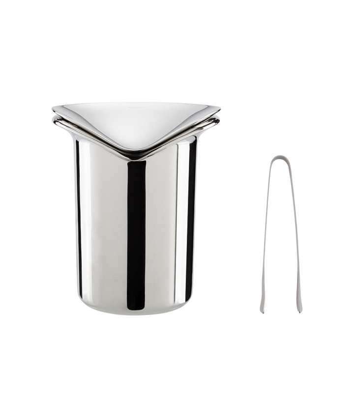 Photo: Georg Jensen Wine & Bar stainless steel ice bucket and tongs set by Thomas Sandell