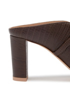 Malone Souliers Norah 70 Embossed Leather Heeled Sandals Brown